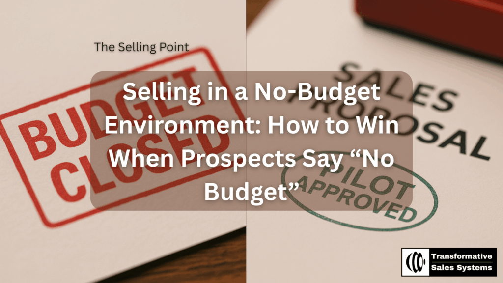 Sales proposal reframed from no budget to approved pilot