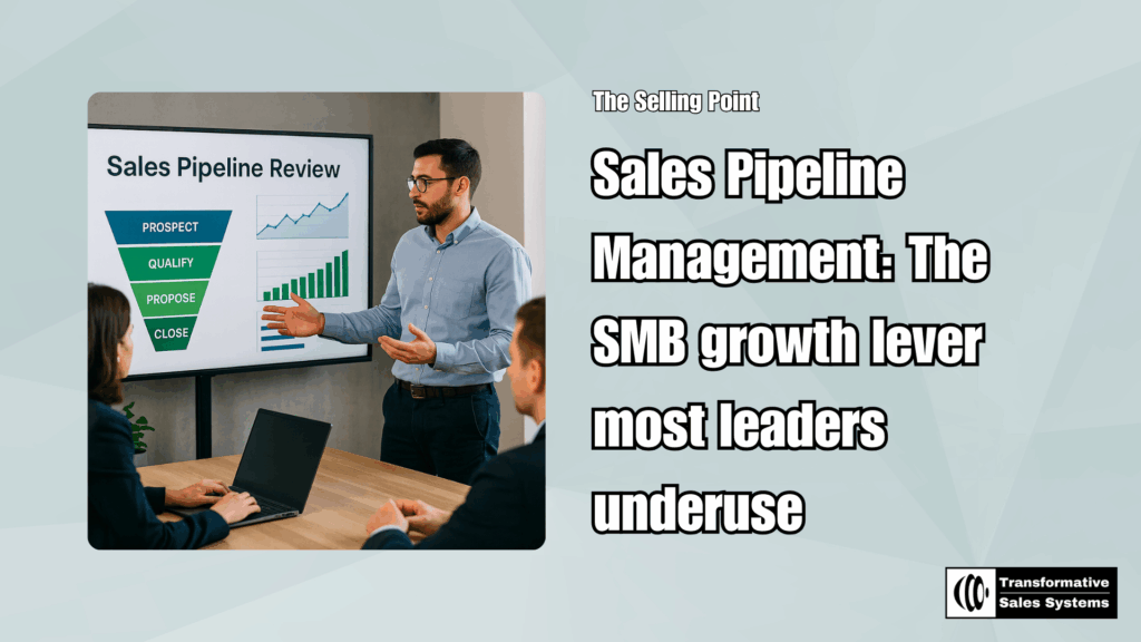 Sales manager using sales pipeline management review techniques