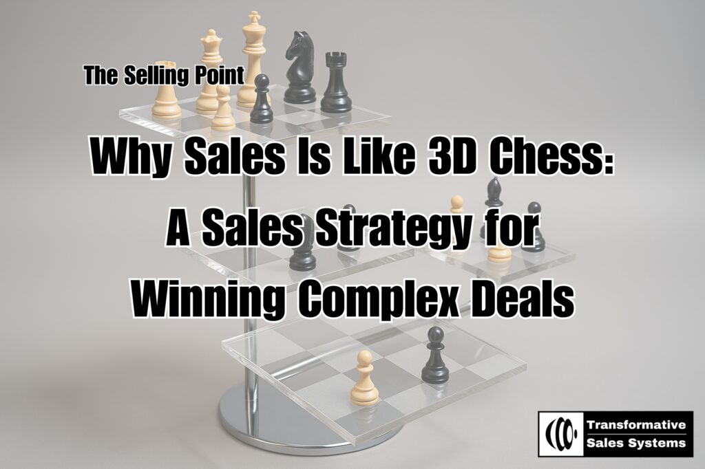 3D chessboard illustrating sales strategy with multiple layers