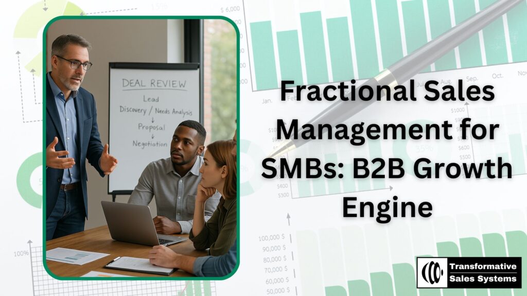 Fractional Sales Management with VP of Sales coaching a small B2B sales team during a deal review