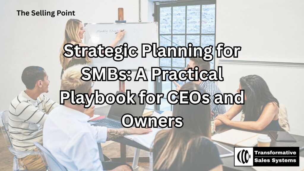 business meeting showing a CEO leading a diverse team in a modern conference room, reviewing charts and data on laptops during a strategic planning for SMB success.
