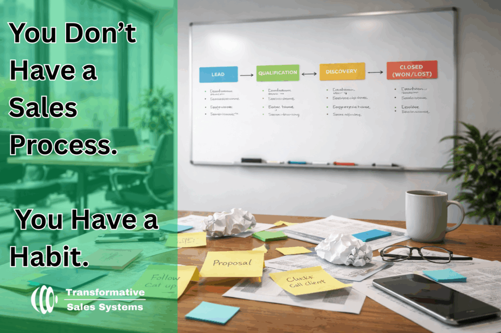 Sales process vs sales habits in a small business sales team