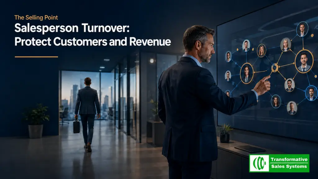 Salesperson turnover puts customer relationships and revenue at risk without a documented account transition plan.